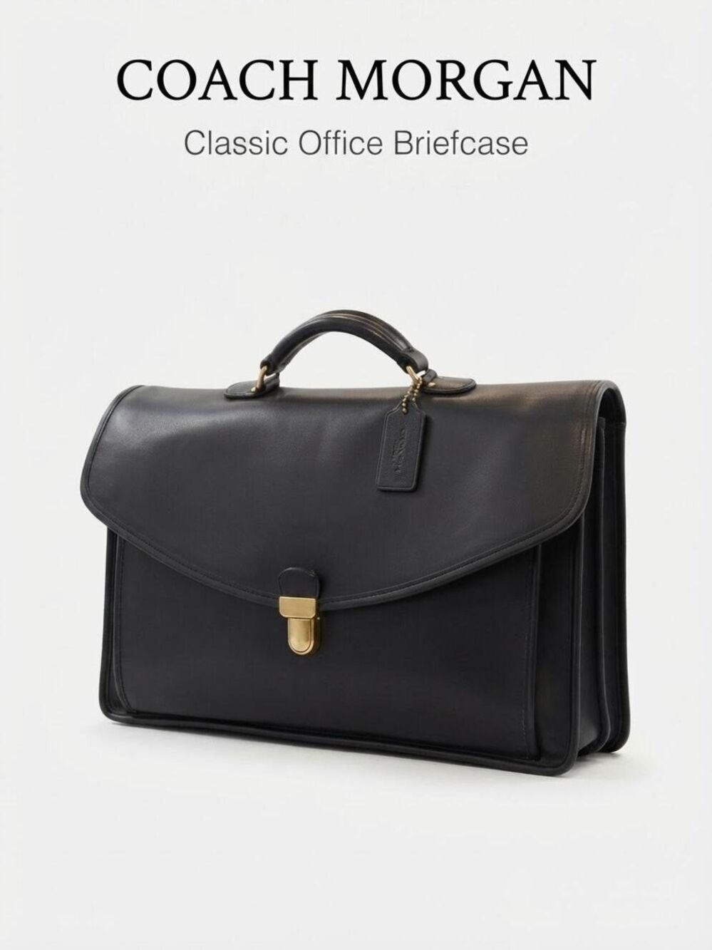 Vintage Coach Morgan Briefcase – Authenticated Leather Attache & Messenger Bag
